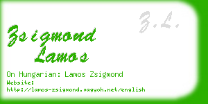 zsigmond lamos business card